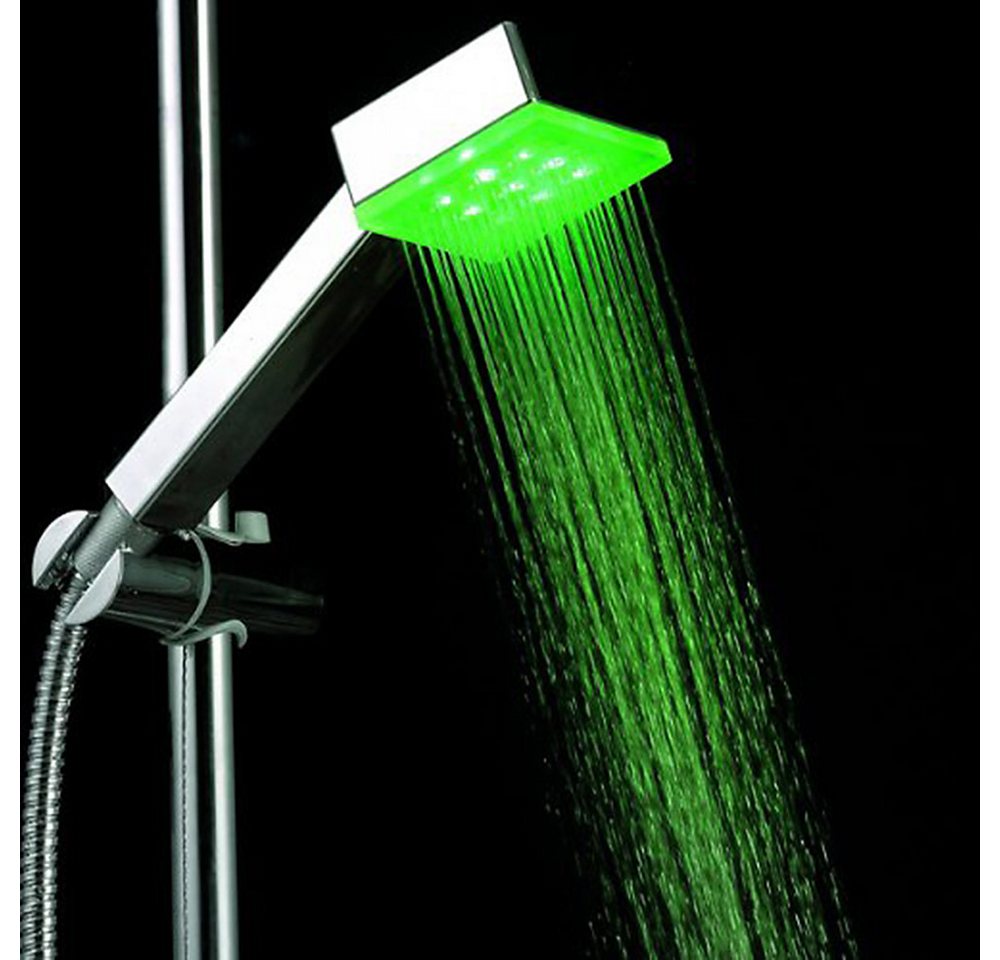 ENERGMiX Handbrause Duschkopf Farbwechsel Duschbrause Brausekopf mit mit Farbwechsel, Regenbrause mit Farbige LED Licht – Bild 4 von 5