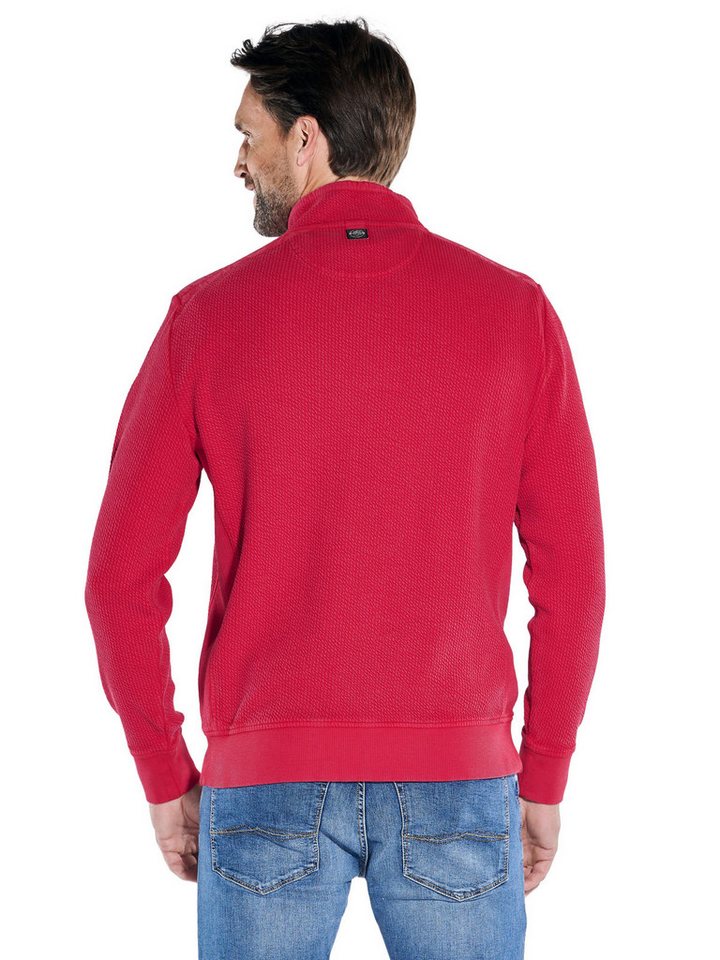 Engbers Sweatshirt Herren Sweatshirt strukturiert, Rot – Bild 2 von 5