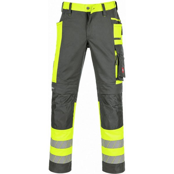 Engelbert Strauss Arbeitsbundhose Warnschutz-Bundhose e.s.motion 24/7 Herren anthrazit/warngelb hochwertige Reflexstreifen
