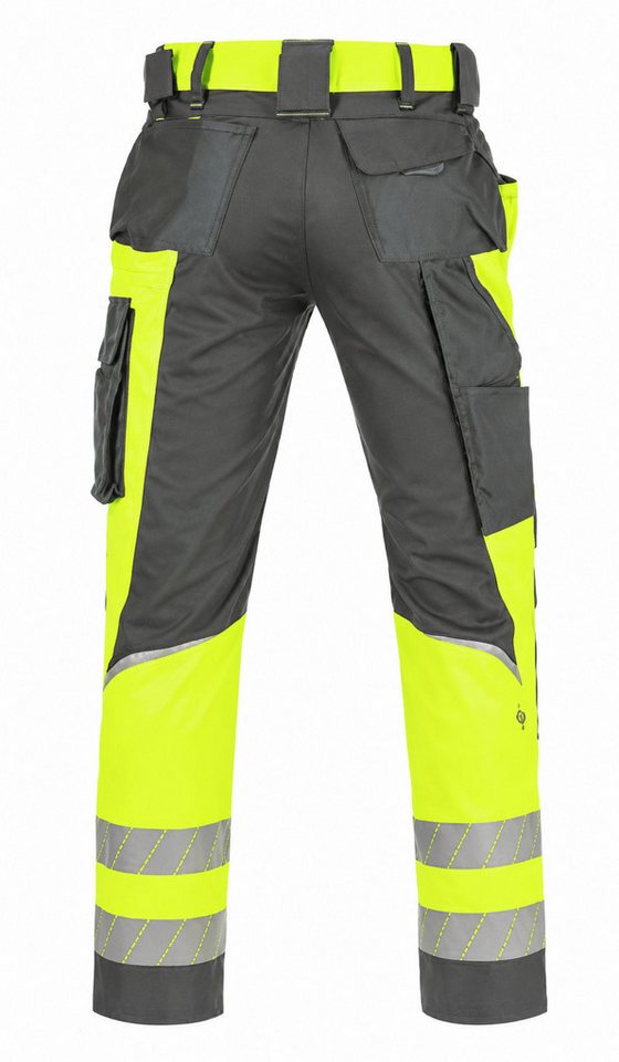 Engelbert Strauss Arbeitsbundhose Warnschutz-Bundhose e.s.motion 24/7 Herren anthrazit/warngelb hochwertige Reflexstreifen – Bild 2 von 5