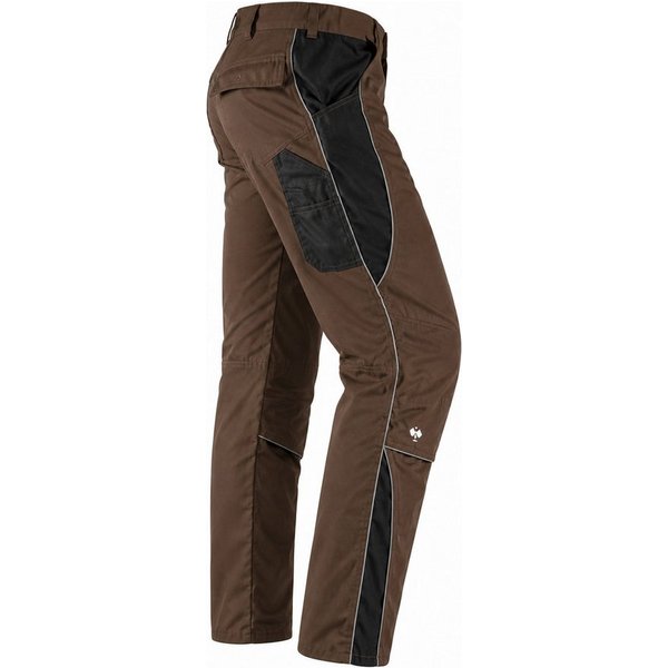 Engelbert Strauss Arbeitshose Strauss Bundhose e.s.active Arbeitshose Flexbelt braun/schwarz seitlich dehnbarer Flexbelt-Bund, Kniepadtaschen