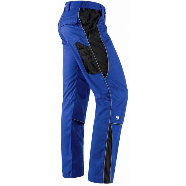 Engelbert Strauss Arbeitshose Strauss Bundhose e.s.active Arbeitshose Flexbelt kornblau/schwarz seitlich dehnbarer Flexbelt-Bund