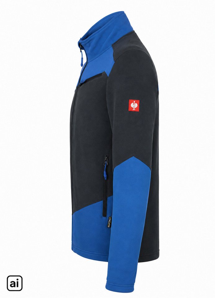 Engelbert Strauss Arbeitsjacke e.s. motion 2020 Herren Fleecejacke Arbeitsjacke graphit/enzianblau – Bild 4 von 5