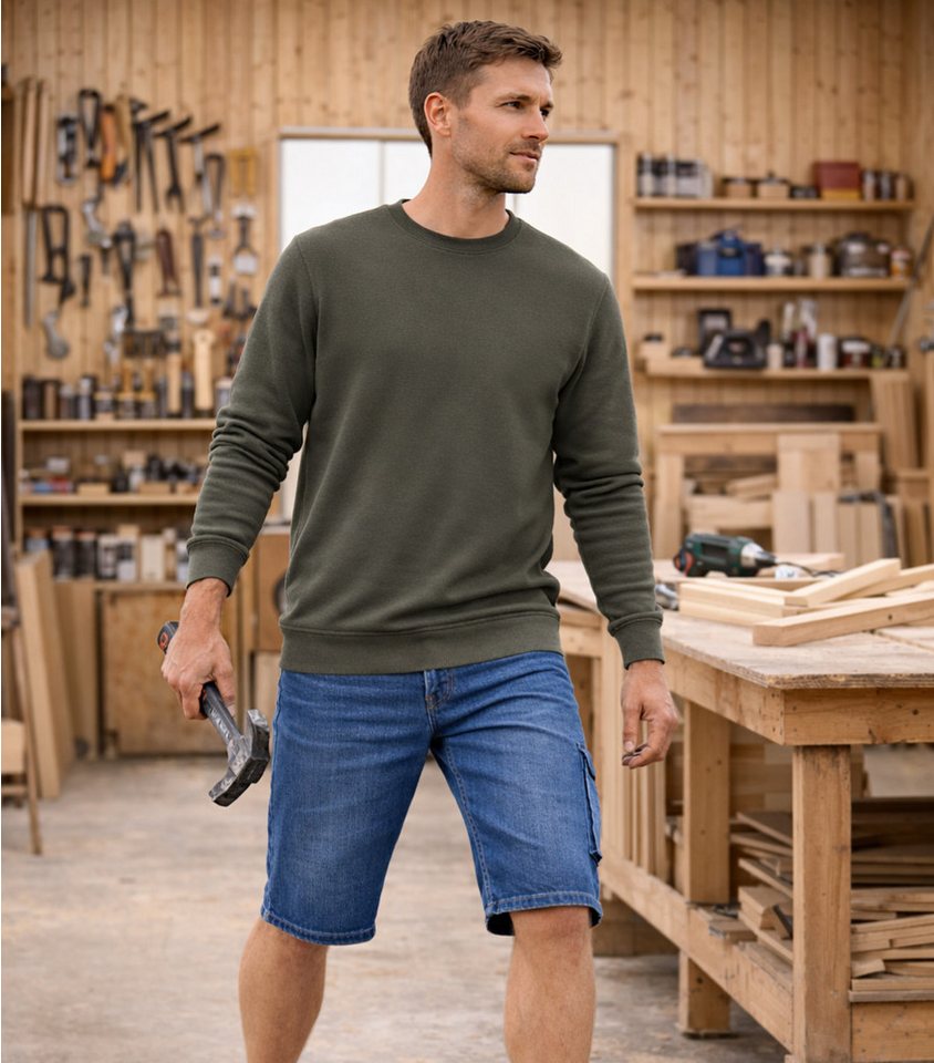 Engelbert Strauss Jeansshorts e.s. Worker-Jeans-Short, darkwashed Bund dehnbar – Bild 3 von 3