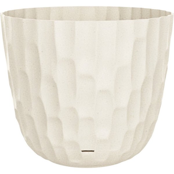 Engelland Blumentopf Pflanztopf mit Untersetzer & Bewässerungssystem (Vorteils-Set, 1 St., robuster PP-Kunststoff), Übertopf, Hammerschlag-Optik, Innen- & Außen