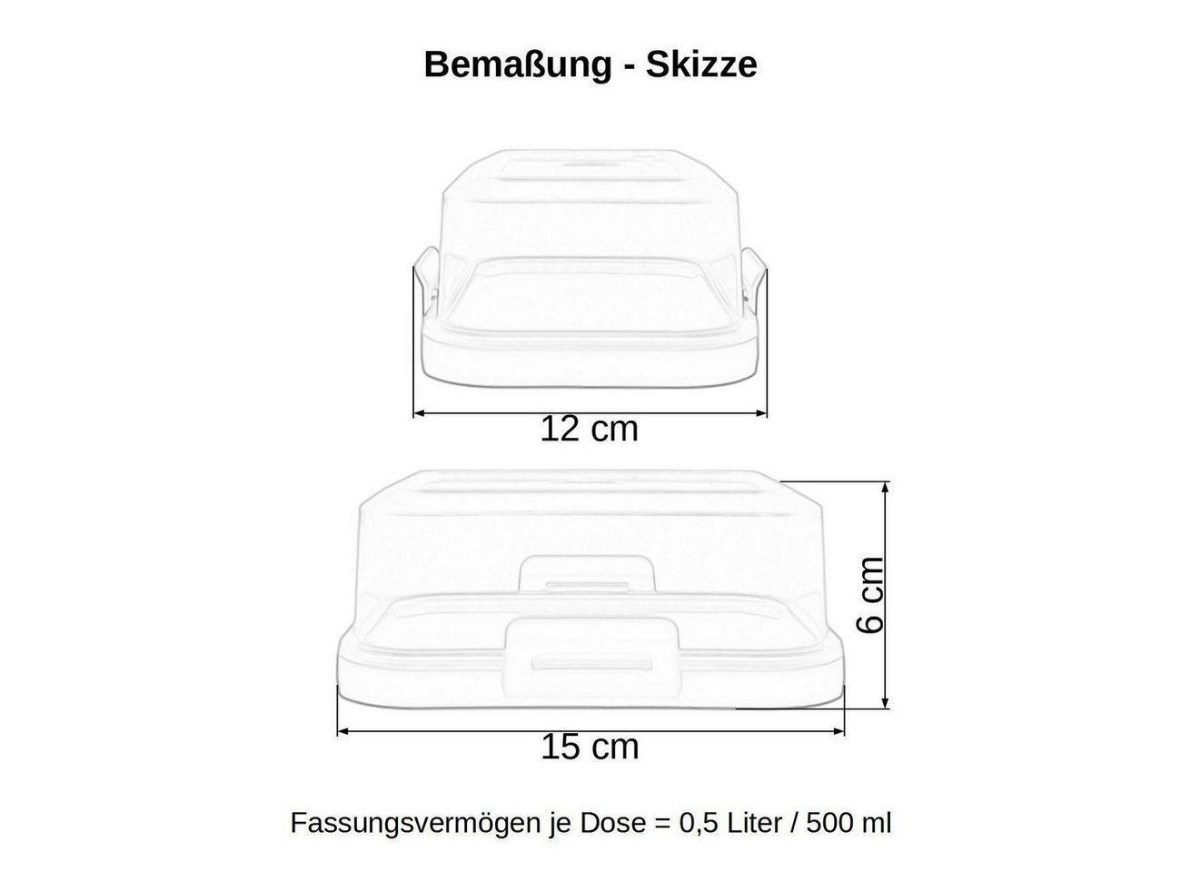 Engelland Butterdose Stapelbare Butter-/Käsedose, Kunststoff, (Vorteils-Set, 1-tlg., mit sicherem Klickverschluss), stapelbar, platzsparend, Ordnung im Kühlschr – Bild 5 von 5