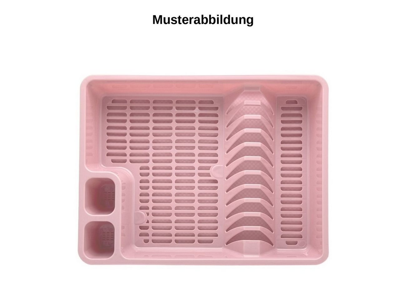 Engelland Geschirrständer Abtropfgestell, Abtropfgitter mit Wanne, für bis zu 11 Teller inkl. Besteck, spülmaschinengeeignet, BPA-frei – Bild 3 von 5