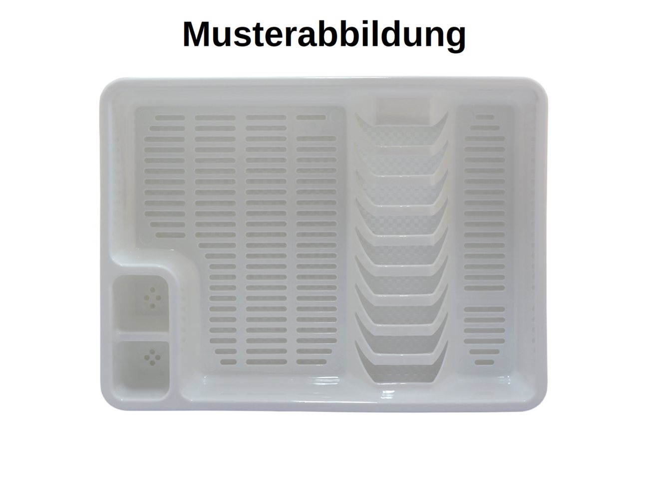 Engelland Geschirrständer Abtropfgestell, Abtropfgitter mit Wanne, für bis zu 9 Teller inkl. Besteck, spülmaschinengeeignet, BPA-frei – Bild 3 von 5