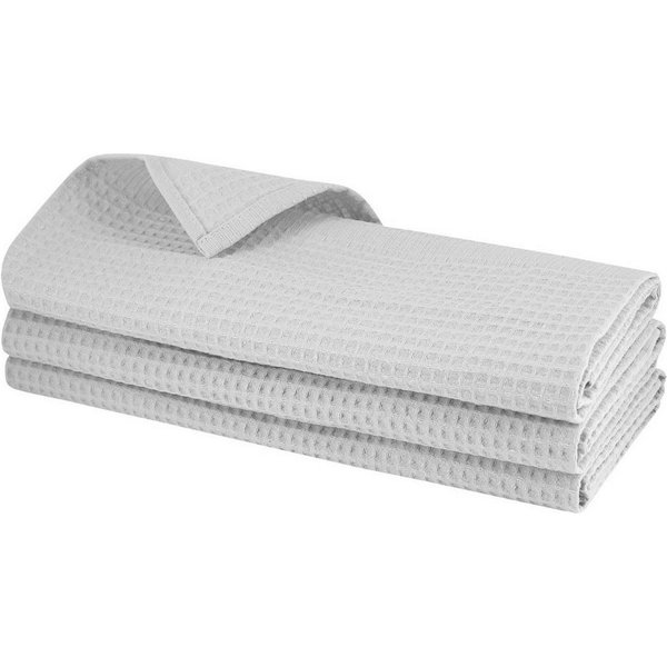 Engelland Geschirrtuch Poliertuch, (Vorteils-Set, 3-tlg., Waffel-Pique), 100 % Baumwolle, integrierte Aufhängeschlaufe, 70 x 50 cm