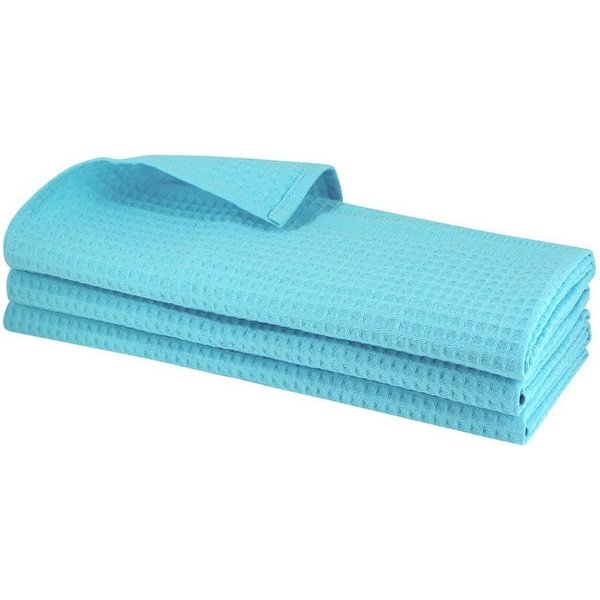 Engelland Geschirrtuch Poliertuch, (Vorteils-Set, 3-tlg., Waffel-Pique), 100 % Baumwolle, integrierte Aufhängeschlaufe, 70 x 50 cm