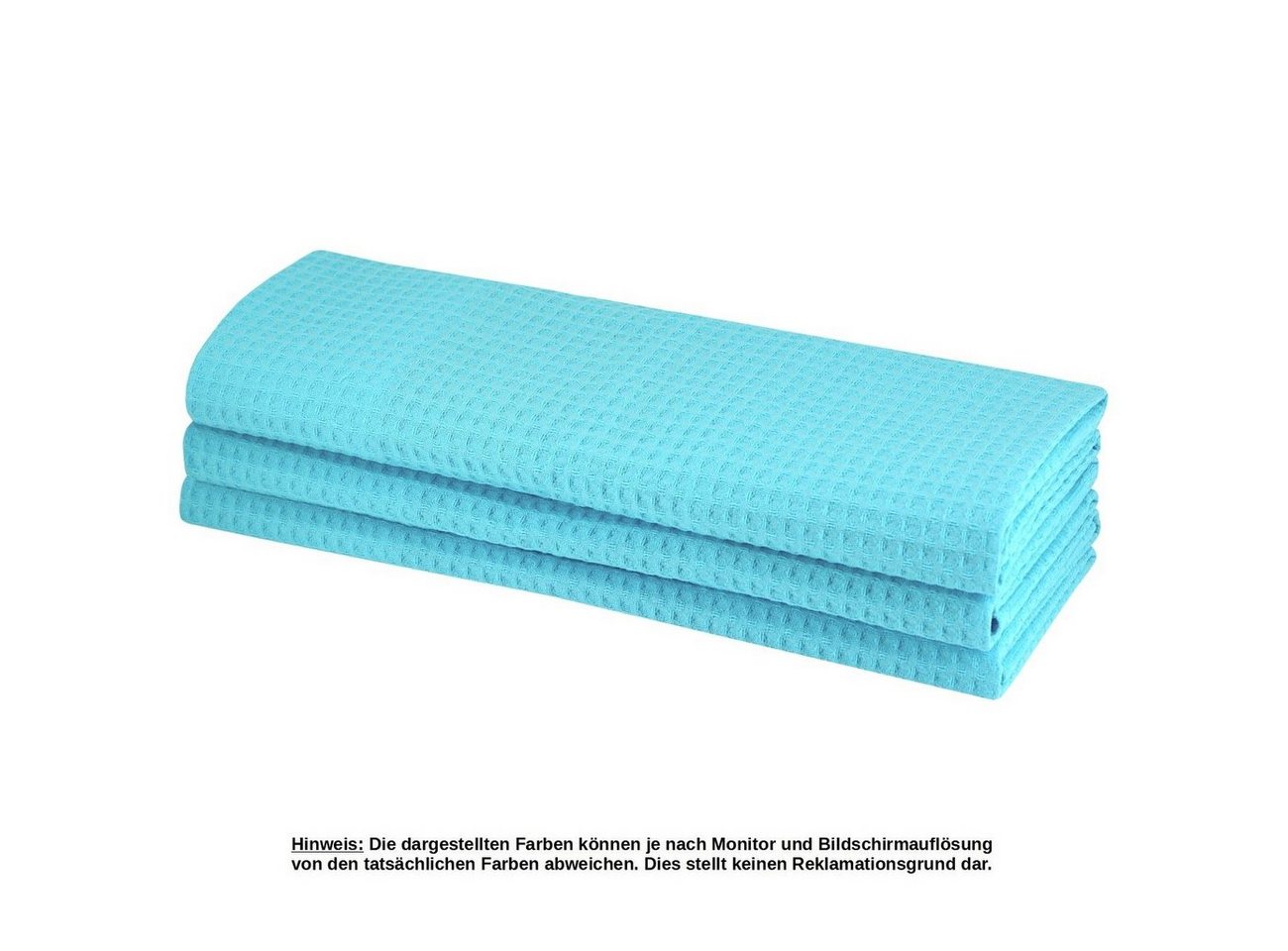 Engelland Geschirrtuch Poliertuch, (Vorteils-Set, 3-tlg., Waffel-Pique), 100 % Baumwolle, integrierte Aufhängeschlaufe, 70 x 50 cm – Bild 2 von 5