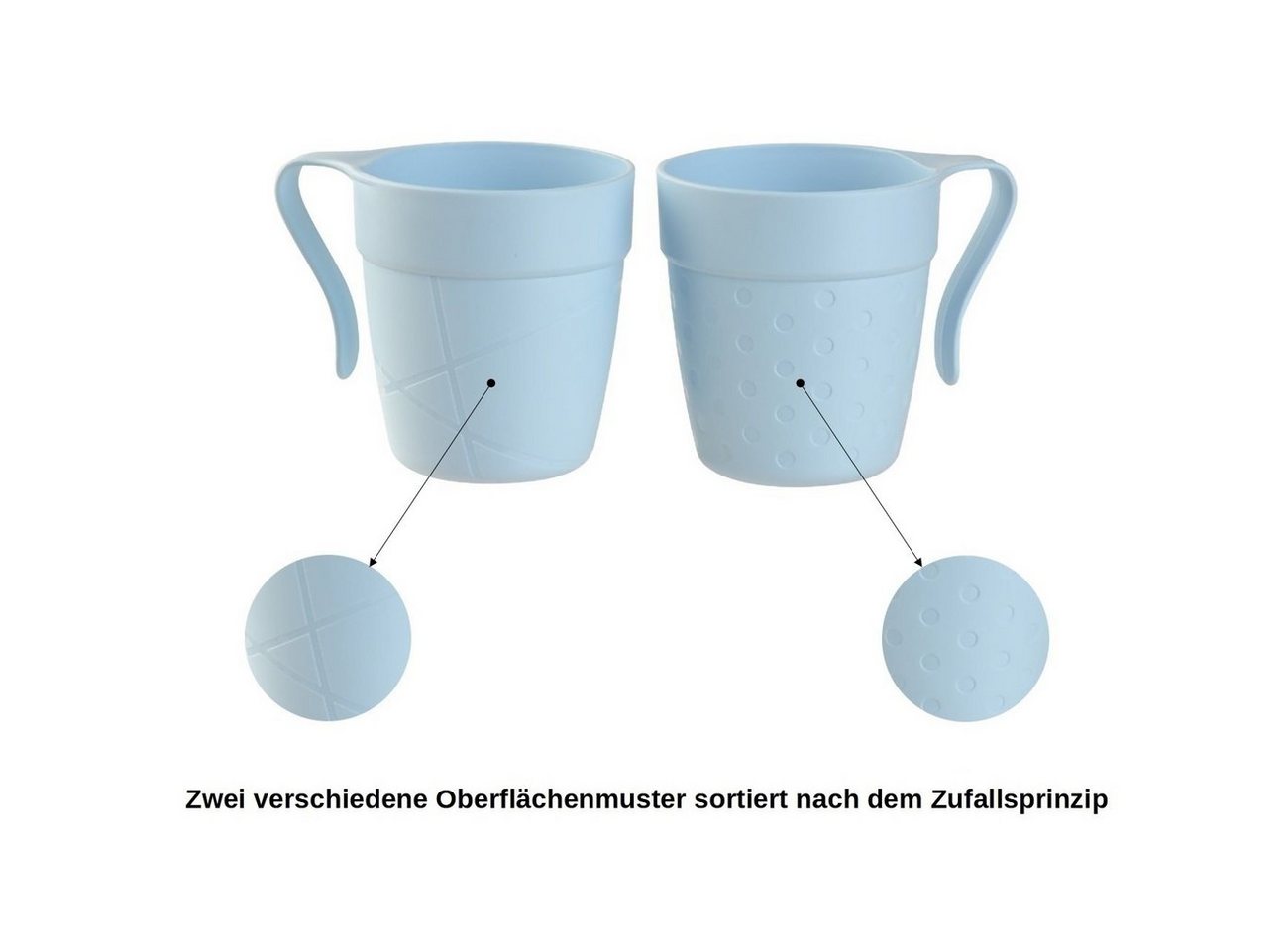 Engelland Kinderbecher Plastikbecher mit Henkel, 5-tlg., Kunststoff, BPA-frei, mit Henkel, bunte Mischung, 0,33 Liter – Bild 3 von 4