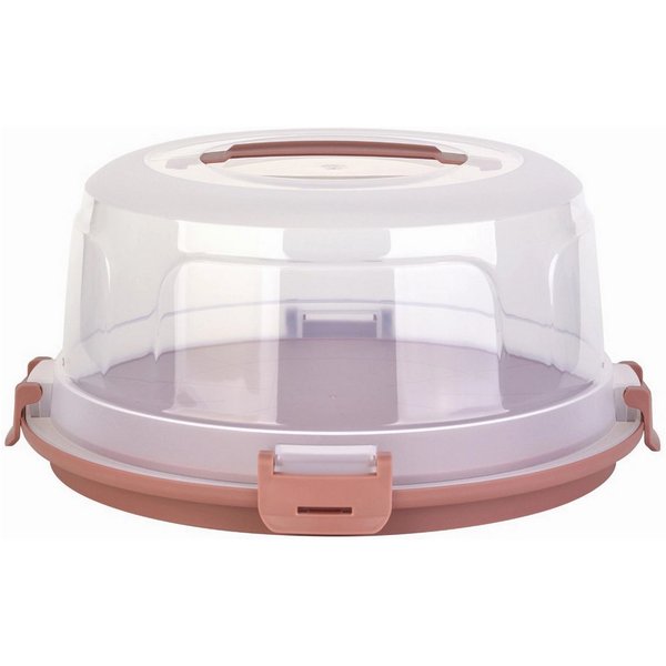 Engelland Kuchentransportbox mit Griff, Deckel und 4-fach Klick-Verschluss, rund, Kunststoff, (36,50 cm x H 17,50 cm, BPA-frei), spülmaschinengeeignet, lebensmi