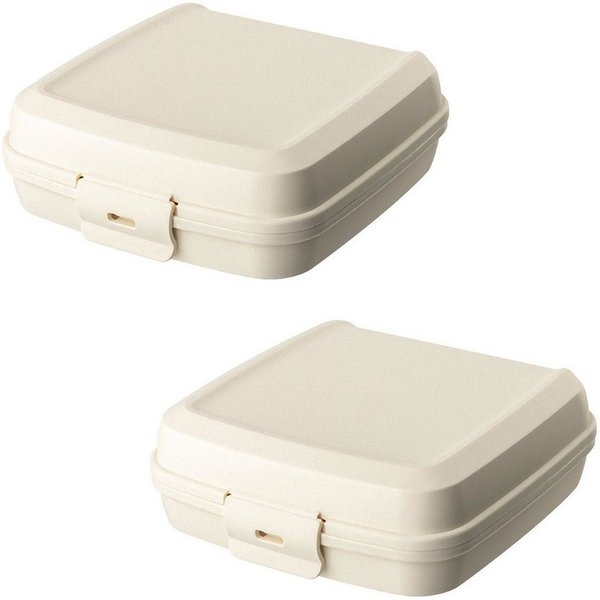 Engelland Lunchbox Brotdose mit Klickverschluss, Kunststoff (BPA-frei), (Vorteils-Set, 2-tlg., Ideal für Schule, Kindergarten und Arbeit), BPA frei, robuster Ku