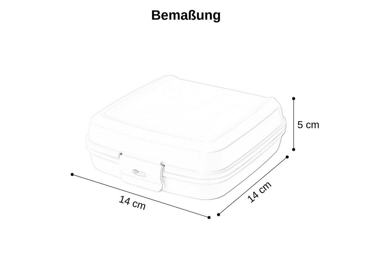 Engelland Lunchbox Brotdose mit Klickverschluss, Kunststoff (BPA-frei), (Vorteils-Set, 2-tlg., Ideal für Schule, Kindergarten und Arbeit), BPA frei, robuster Ku – Bild 4 von 5