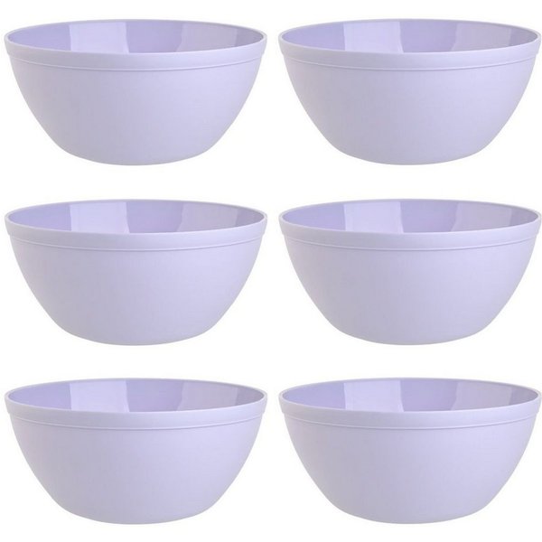Engelland Müslischüssel Plastikschale, 900 ml, PP-Kunststoff (BPA-frei), (Vorteils-Set, 6-tlg), spülmaschinengeeignet, mikrowellengeeignet, Ø 16 cm, BPA-frei