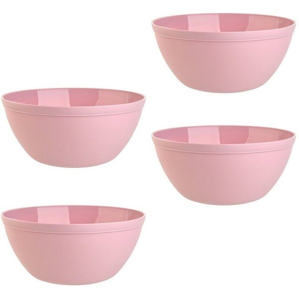 Engelland Müslischüssel Plastikschale, 900 ml, PP-Kunststoff (BPA-frei), (Vorteils-Set, 4-tlg), spülmaschinengeeignet, mikrowellengeeignet, Ø 16 cm, BPA-frei