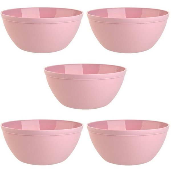 Engelland Müslischüssel Plastikschale, 900 ml, PP-Kunststoff (BPA-frei), (Vorteils-Set, 5-tlg), spülmaschinengeeignet, mikrowellengeeignet, Ø 16 cm, BPA-frei