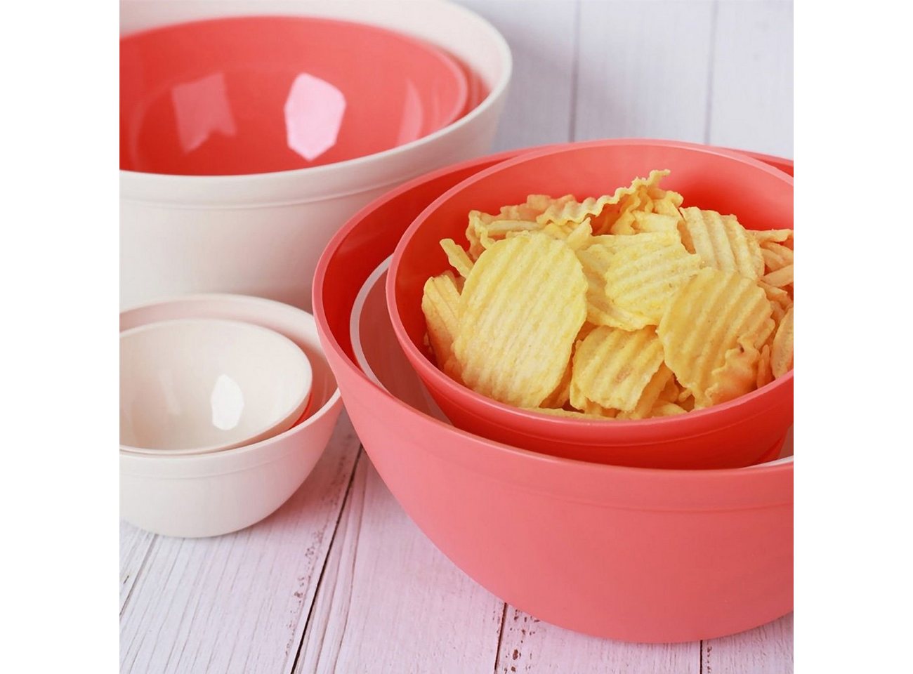 Engelland Müslischüssel Plastikschale, 900 ml, PP-Kunststoff (BPA-frei), (Vorteils-Set, 5-tlg), spülmaschinengeeignet, mikrowellengeeignet, Ø 16 cm, BPA-frei – Bild 2 von 4