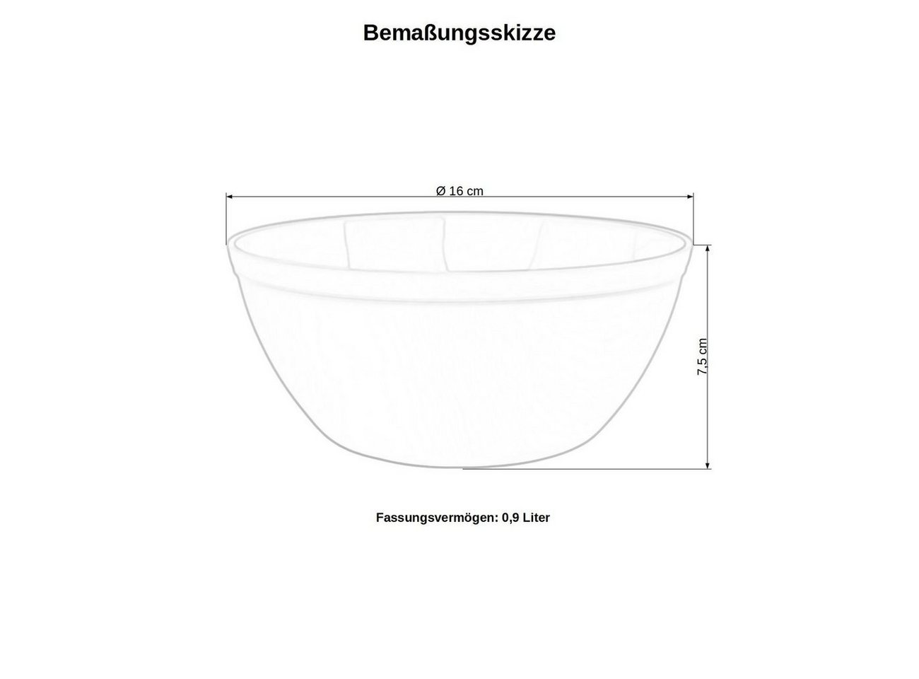 Engelland Müslischüssel Plastikschale, 900 ml, PP-Kunststoff (BPA-frei), (Vorteils-Set, 5-tlg), spülmaschinengeeignet, mikrowellengeeignet, Ø 16 cm, BPA-frei – Bild 3 von 4