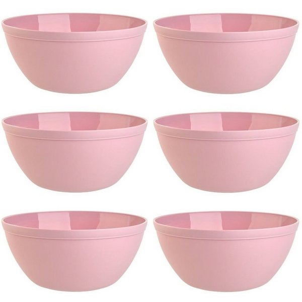 Engelland Müslischüssel Plastikschale, 900 ml, PP-Kunststoff (BPA-frei), (Vorteils-Set, 6-tlg), spülmaschinengeeignet, mikrowellengeeignet, Ø 16 cm, BPA-frei