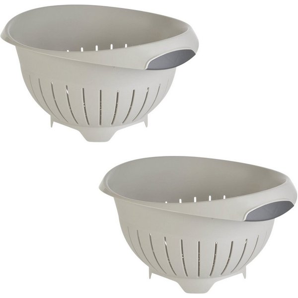 Engelland Nudelsieb Abtropfsieb, Seiher, Kunststoff, (Vorteils-Set, 2-St., Ø 24,5 cm), spülmaschinengeeignet, BPA-frei, lebensmittelecht