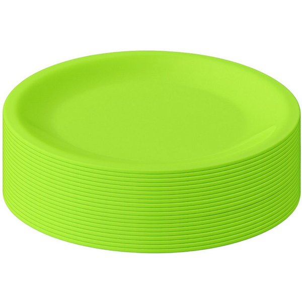 Engelland Plastikteller Wiederverwendbare Kunststoffteller, flach, BPA-frei, Ø 23,5 cm, (20 St), bruchfest, Mehrweg, mikrowellen- & spülmaschinenfest, Camping, 