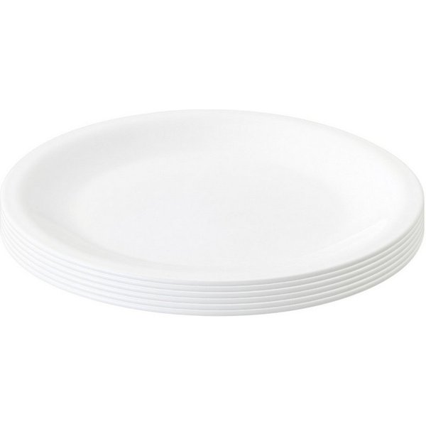 Engelland Plastikteller Wiederverwendbare Kunststoffteller, flach, BPA-frei, Ø 23,5 cm, (6 St), bruchfest, Mehrweg, mikrowellen- & spülmaschinenfest, Camping, P