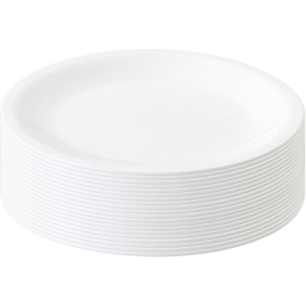 Engelland Plastikteller Wiederverwendbare Kunststoffteller, flach, BPA-frei, Ø 23,5 cm, (20 St), bruchfest, Mehrweg, mikrowellen- & spülmaschinenfest, Camping, 