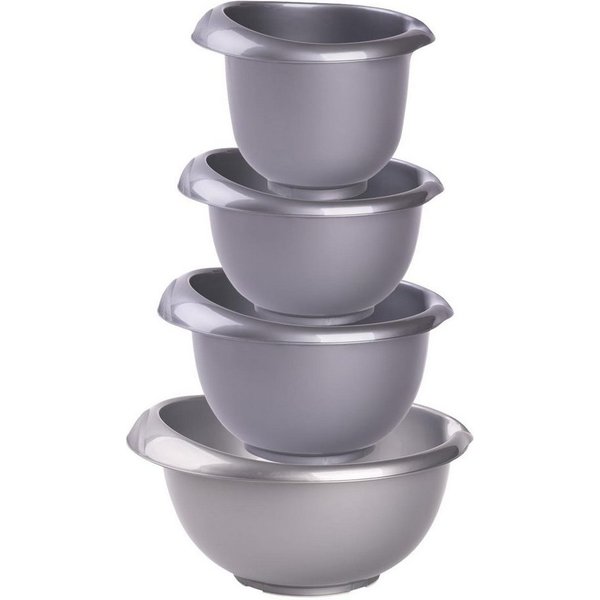 Engelland Rührschüssel Backschüssel-Set, Kunststoff, (Vorteils-Set, 4-tlg), spülmaschinengeeignet, mikrowellengeeignet, Ausgusslippe