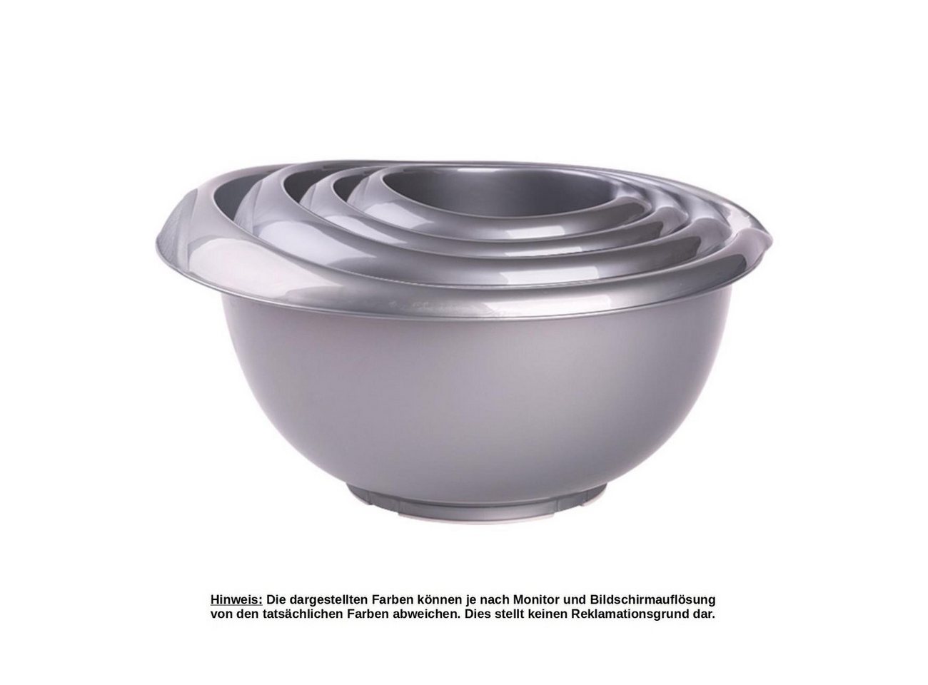 Engelland Rührschüssel Backschüssel-Set, Kunststoff, (Vorteils-Set, 4-tlg), spülmaschinengeeignet, mikrowellengeeignet, Ausgusslippe – Bild 2 von 4