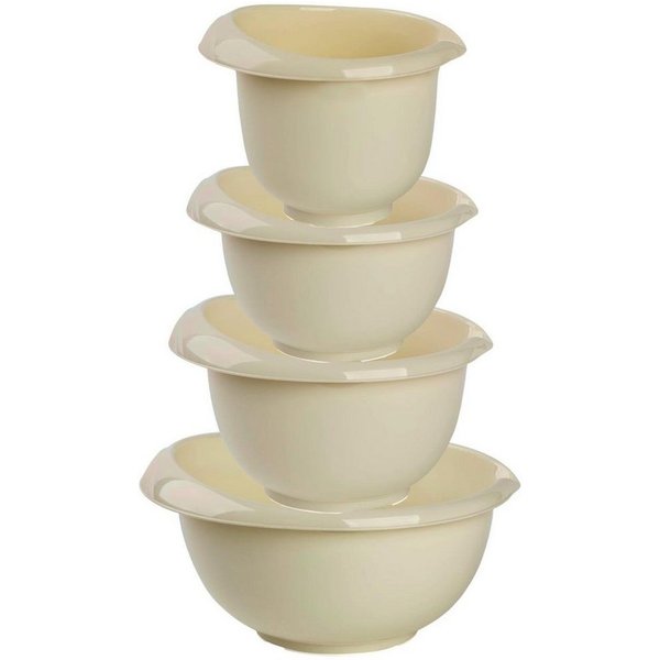 Engelland Rührschüssel Backschüssel-Set, Kunststoff, (Vorteils-Set, 4-tlg), spülmaschinengeeignet, mikrowellengeeignet, Ausgusslippe