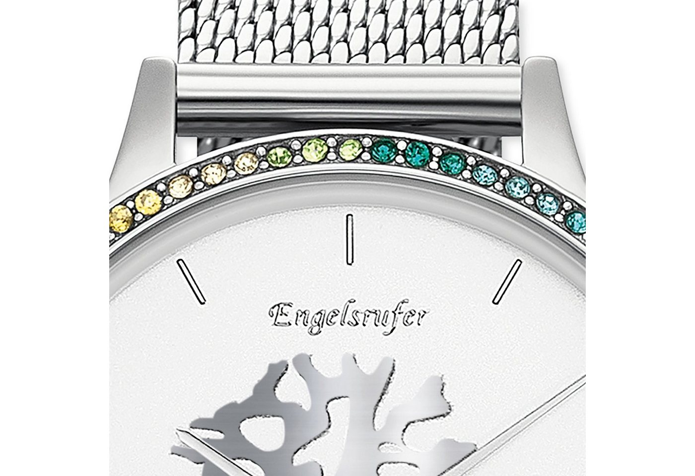 Engelsrufer Quarzuhr Lebensbaum ERWA-TREE02-MS-MSZM, Armbanduhr, Damenuhr, Edelstahlarmband, analog – Bild 2 von 2