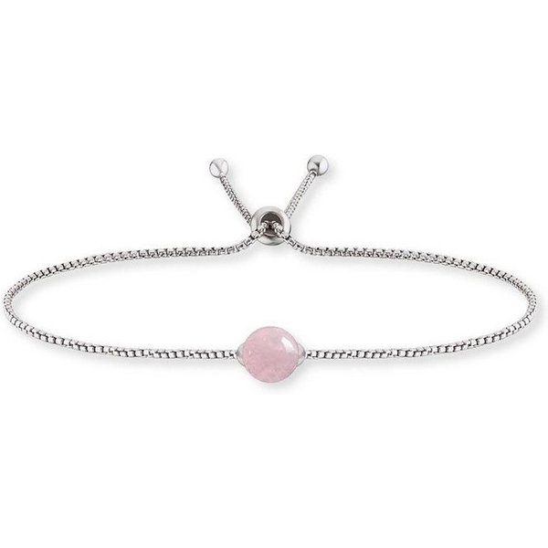 Engelsrufer Silberarmband, mit Rosenquarz