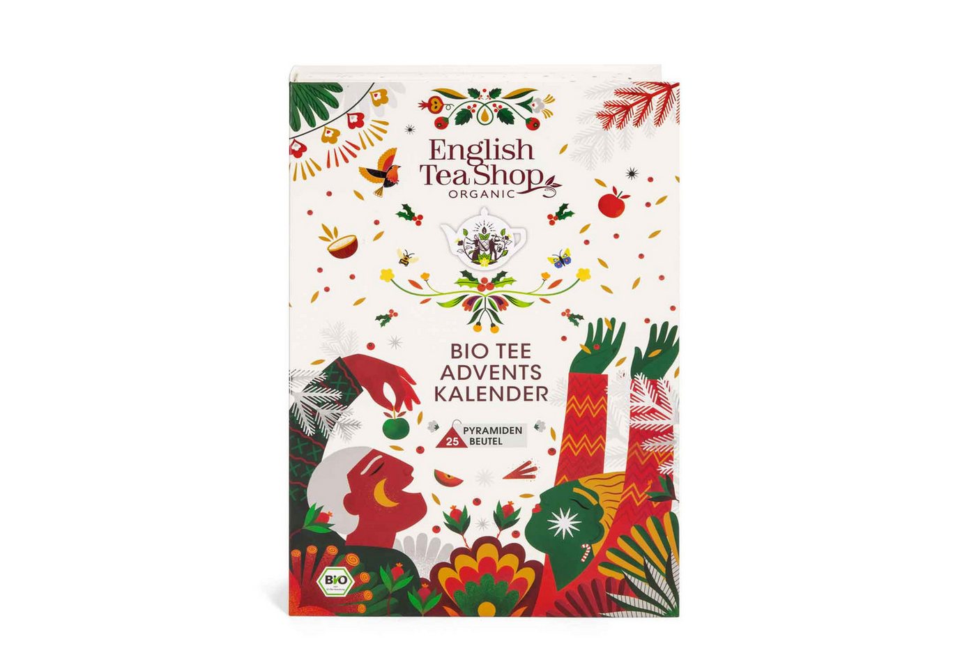 English Tea Shop Tee Adventskalender "Teebuch", BIO, 24 x Weihnachtstee in Pyramidenbeutel, Verschiedene Früchte-, Kräuter, Weihnachts- Teemischungen – Bild 4 von 5