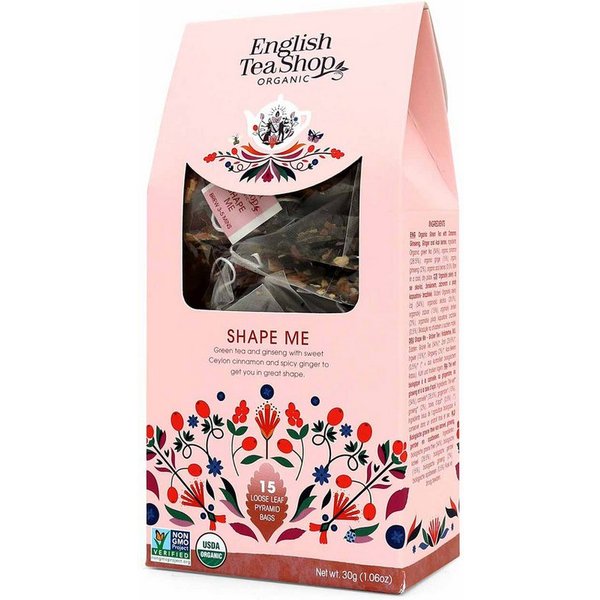 English Tea Shop Tee Shape Me, BIO, 15 Pyramiden-Beutel in Papierbox