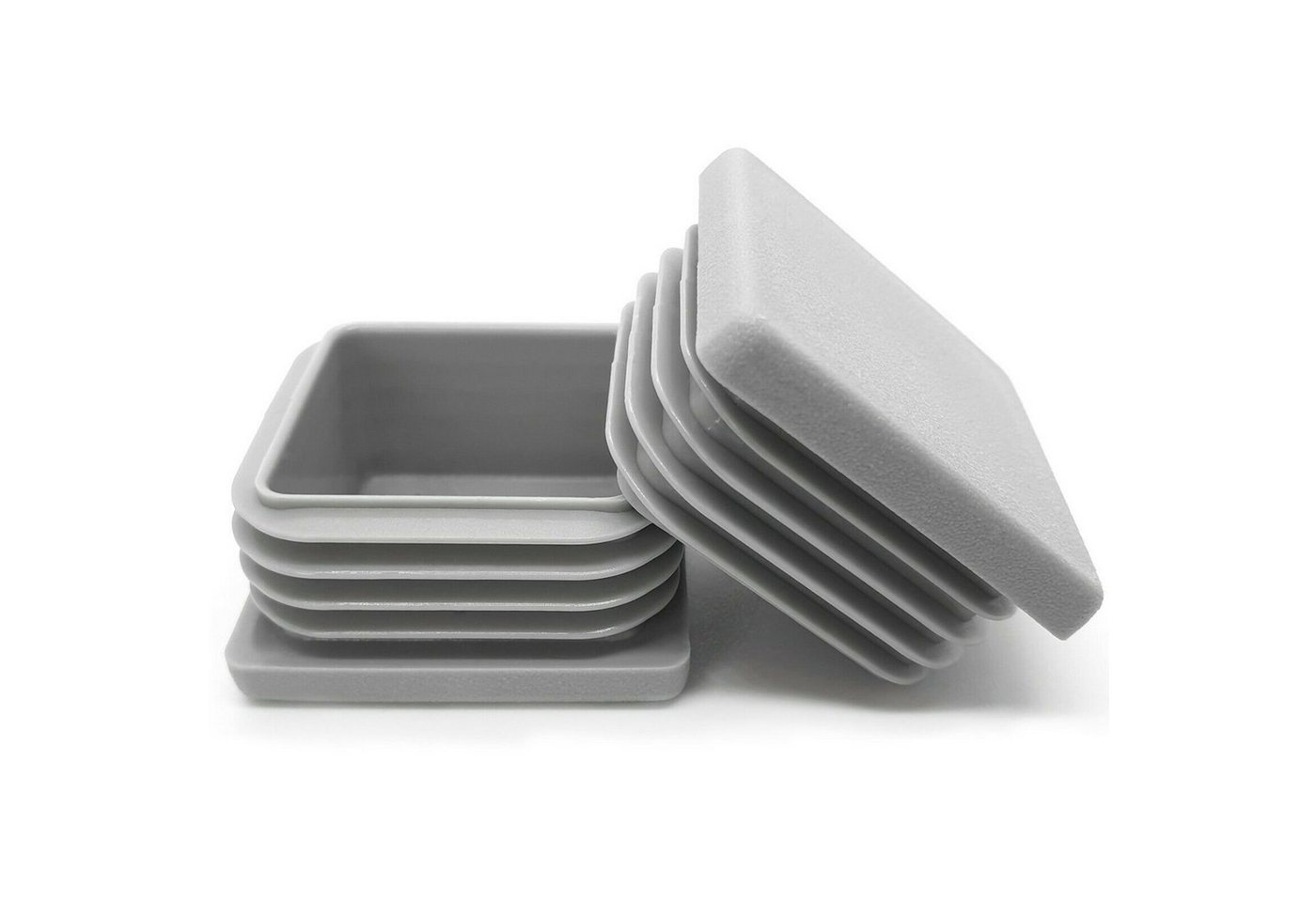 Enkotrade Endkappe Lamellenstopfen, (4-St), Grau, quadratisch, 20 x 20 mm, UV-beständig. Made in Germany – Bild 2 von 5