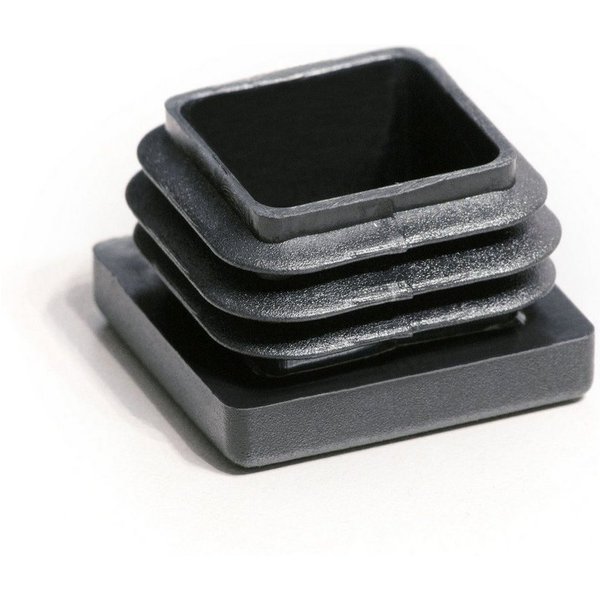 Enkotrade Endkappe Lamellenstopfen, (4-St), Schwarz, quadratisch, 10 x 10 mm, UV-beständig. Made in Germany