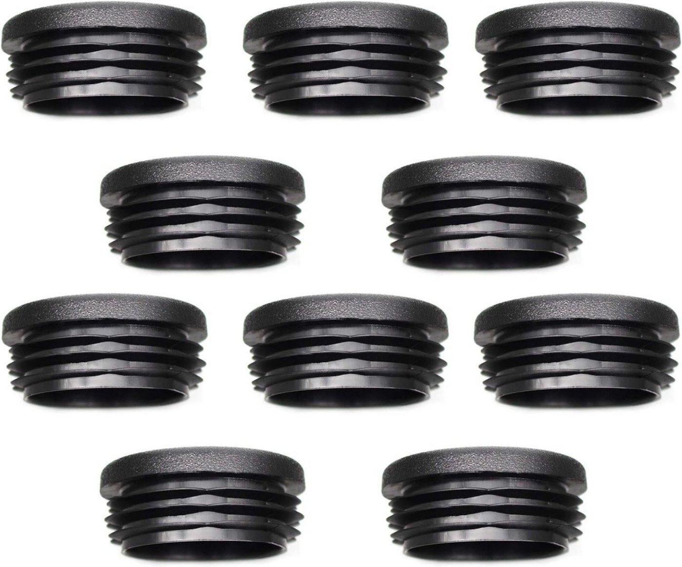 Enkotrade Endkappe Lamellenstopfen rund, (10-St), Schwarz, Rund, 22 mm, UV-beständig. Made in Germany – Bild 2 von 3