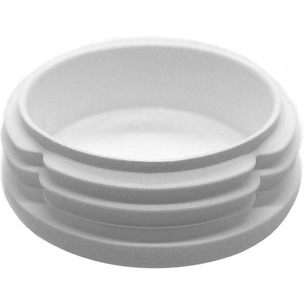 Enkotrade Endkappe Lamellenstopfen rund, (4-St), Weiss, Rund, 20 mm, UV-beständig. Made in Germany