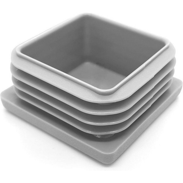 Enkotrade Endkappe Lamellenstopfen, (10-St), Grau, quadratisch, 10 x 10 mm, UV-beständig. Made in Germany