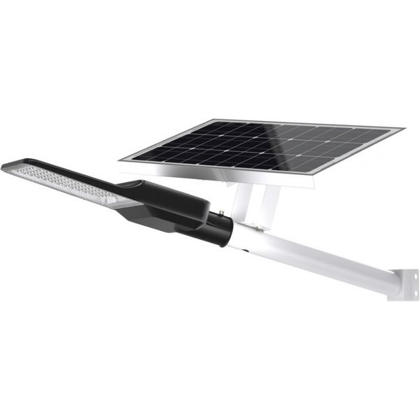 ENOVALITE LED Solarleuchte LUXULA Solar-Straßenleuchte 4300lm 6500K Kaltweiß Mastleuchte Dimmbar, Kaltweiß