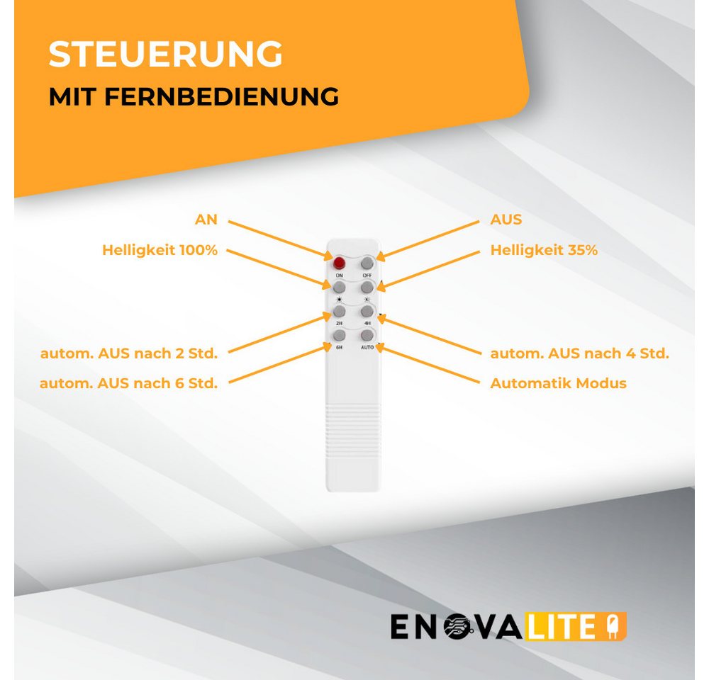 ENOVALITE LED Solarleuchte LUXULA Solar-Straßenleuchte 4300lm 6500K Kaltweiß Mastleuchte Dimmbar, Kaltweiß – Bild 2 von 5