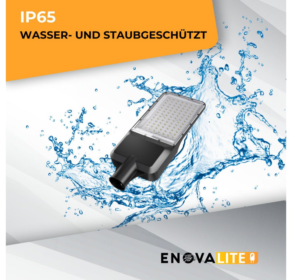 ENOVALITE LED Solarleuchte LUXULA Solar-Straßenleuchte 4300lm 6500K Kaltweiß Mastleuchte Dimmbar, Kaltweiß – Bild 3 von 5