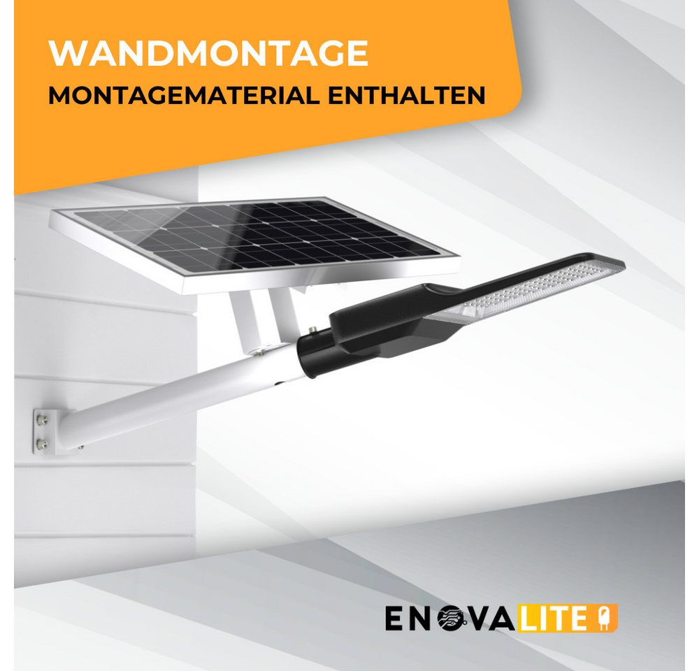 ENOVALITE LED Solarleuchte LUXULA Solar-Straßenleuchte 4300lm 6500K Kaltweiß Mastleuchte Dimmbar, Kaltweiß – Bild 5 von 5