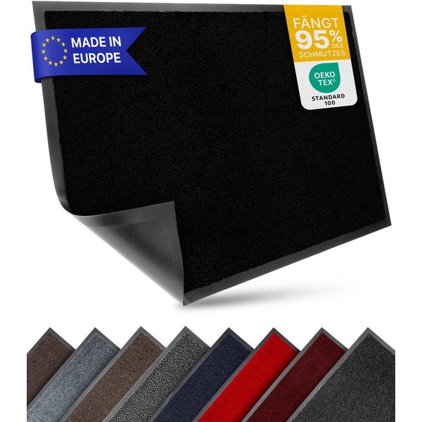 Entrando Fußmatte FIEL, Rechteckig, Höhe: 7 mm, Schmutzfangmatte Innen & Außen waschbar rutschfest dünn saugstark