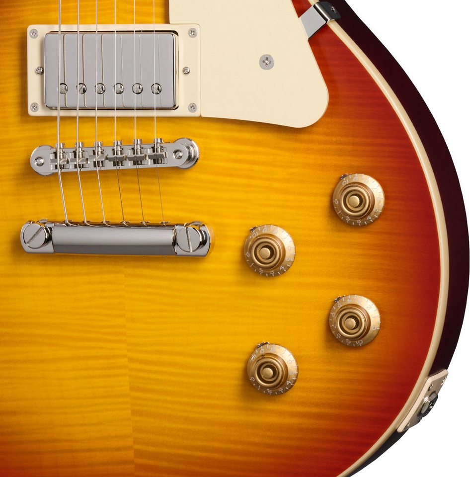 Epiphone E-Gitarre IGC 1959 Les Paul Standard Washed Cherry Sunburst VOS, Exklusive E-Gitarre inklusive Koffer – Bild 4 von 5