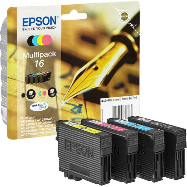 Epson 16 / C13T16264010 Multipack BK/C/M/Y (4-tlg) Nachfülltinte (x)