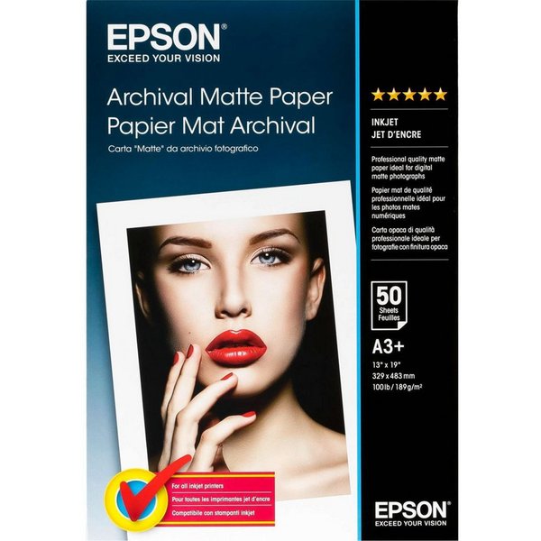 Epson Druckerpapier Archival Matte Paper A 3+ 50 Blatt, 189 g S 041340