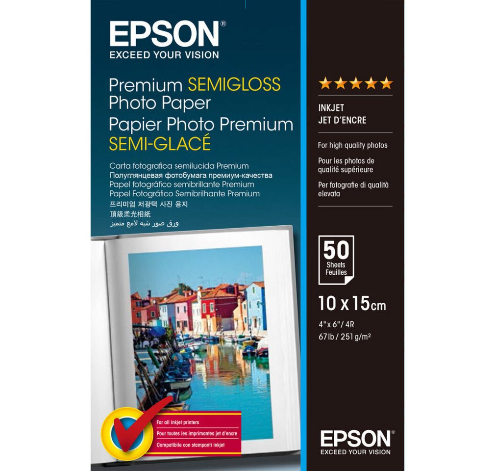 Epson Fotopapier Fotopapier S041765 10,0 x 15,0 cm seidenmatt 251 g/qm 50 Blatt – Bild 2 von 2